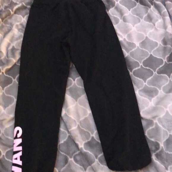 Black vans sweatpants with pink vans logo - Picture 2 of 3